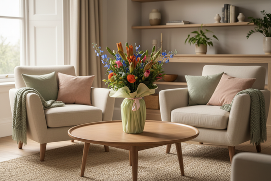 Get Well Flowers - Natural Lounge Setting